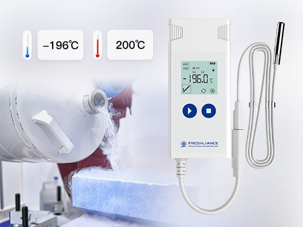 Atlas Log-200 wiederverwendbarer Temperatur-Datenlogger für Flüssigstickstoff
